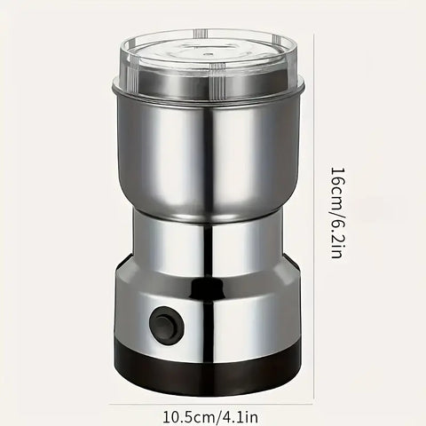 Stainless Steel Electric Spice & Coffee Grinder – Multi-Functional Grain Mill, Herb Crusher & Powder Maker | Compact, Durable, Sleek Design for Home & Professional Kitchens