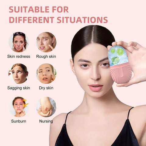 Shell Design Facial Ice Roller – Cooling & Depuffing Face Massager for Glowing Skin