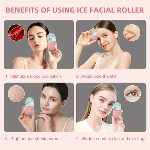 Shell Design Facial Ice Roller – Cooling & Depuffing Face Massager for Glowing Skin