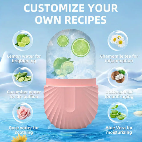 Shell Design Facial Ice Roller – Cooling & Depuffing Face Massager for Glowing Skin