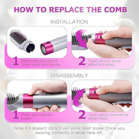 5-in-1 Hair Styling Tool for Women – Straightener, Curler, Dryer, Volumizer & Scalp Massager